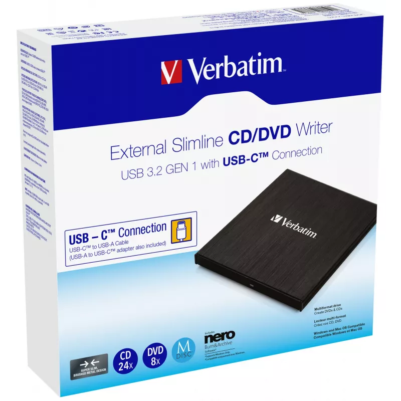 Verbatim 43886 unidade ótica DVD±RW preta