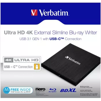 Verbatim 43888 unidade ótica Blu-Ray DVD Combo preta