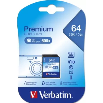 Memória flash Verbatim 64GB SDXC VB-SDXC10