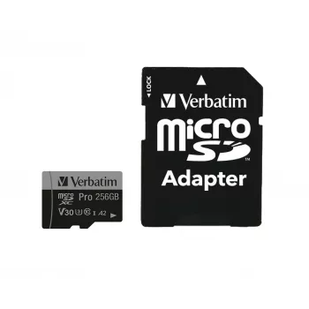 Verbatim Pro U3 256GB cartão Micro SDXC, 256 GB, MicroSDXC, Class 10, UHS-I, 100 MB/s, 90 MB/s