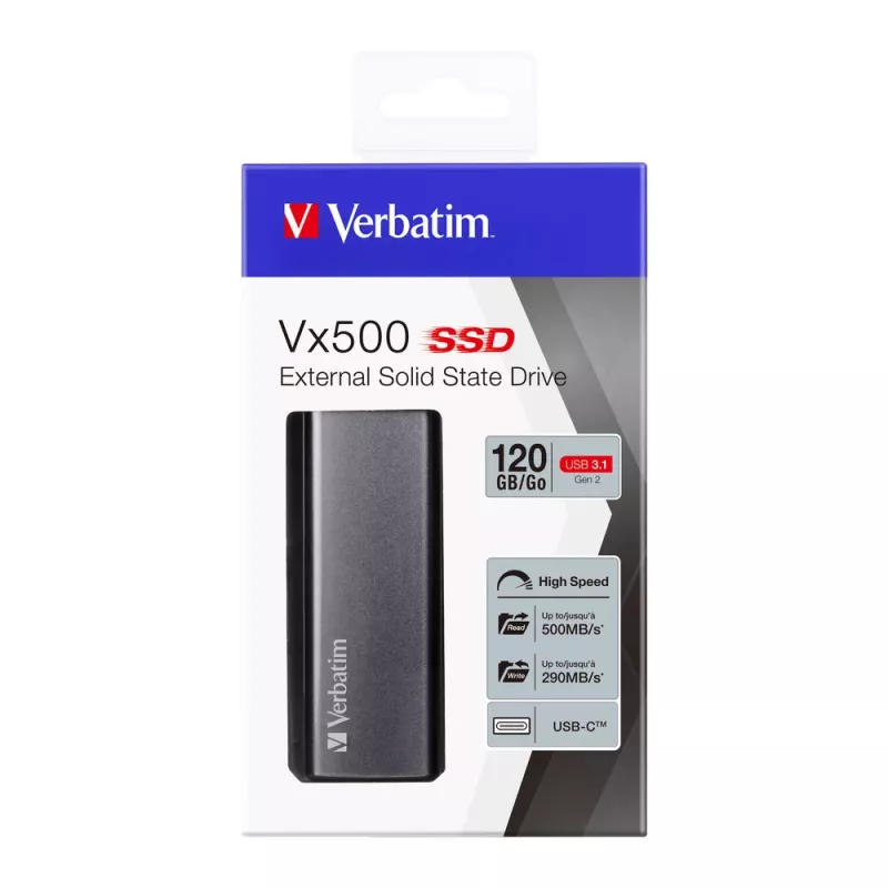 SSD externo Verbatim Vx500 USB 3.1 Gen 2 120GB