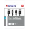 Cabo USB Verbatim 48874 USB 3.2 Gen 1 (3.1 Gen 1) 1 m Micro-USB A para USB A preto