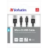 Cabo USB Verbatim 48875 USB 3.2 Gen 1 (3.1 Gen 1) 1 m Micro-USB A USB A preto