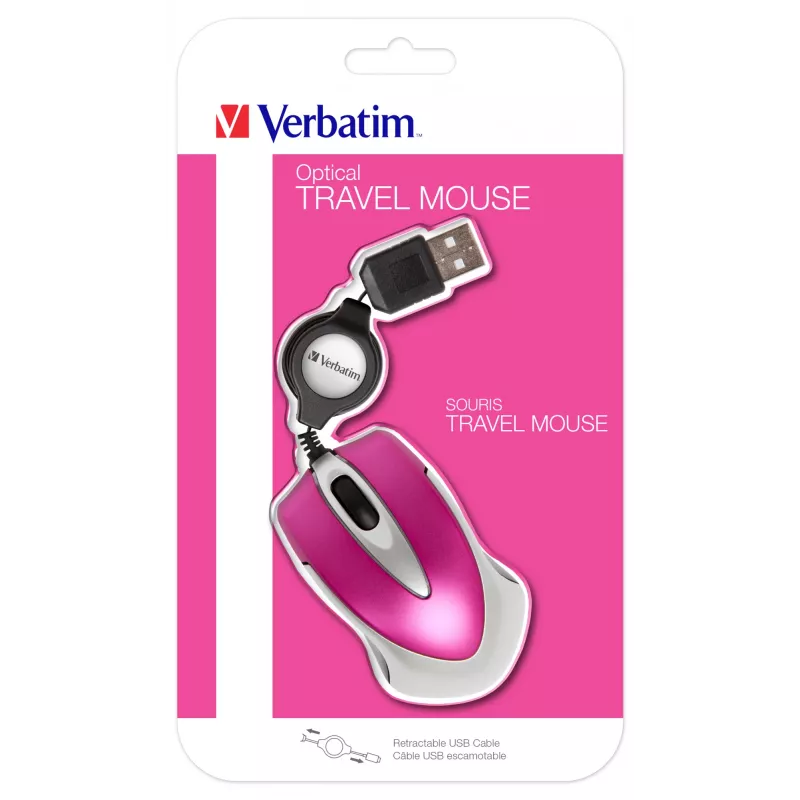 Rato Verbatim Go Mini escritório USB Type-A ótico 1000 DPI