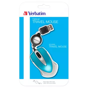 Rato Verbatim Go Mini escritório ambidestro USB Type-A ótico 1000 DPI