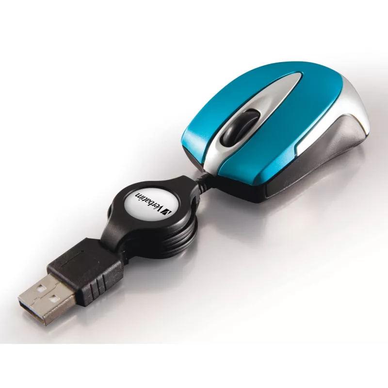 Rato Verbatim Go Mini escritório ambidestro USB Type-A ótico 1000 DPI