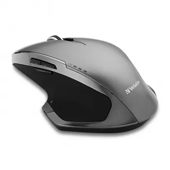 Rato Verbatim 8 botões sem fios Blue LED, Blue LED, RF sem fios, 1600 DPI, preto, cinzento