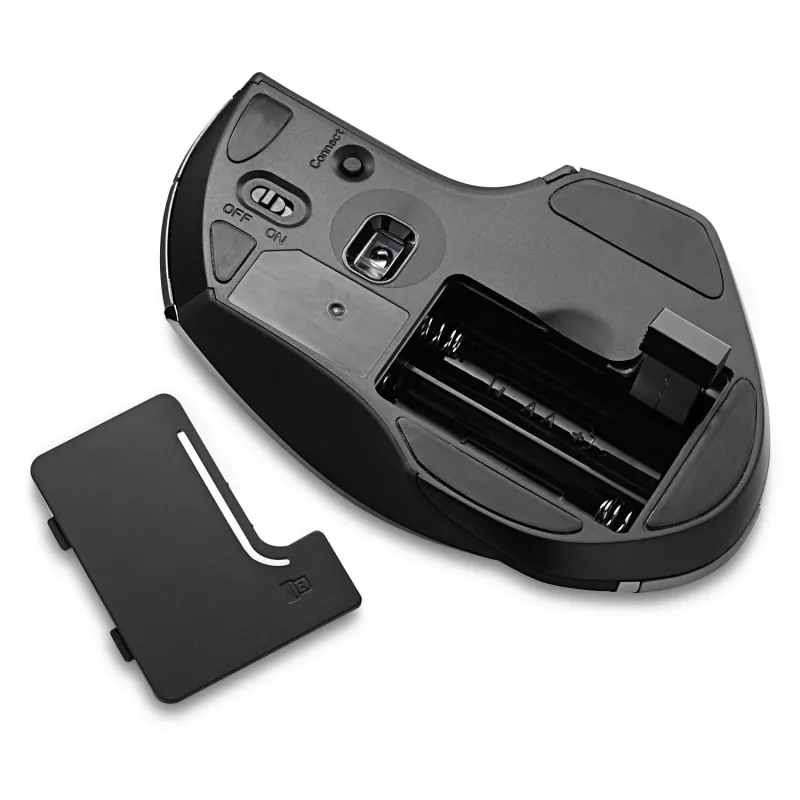 Rato Verbatim 8 botões sem fios Blue LED, Blue LED, RF sem fios, 1600 DPI, preto, cinzento