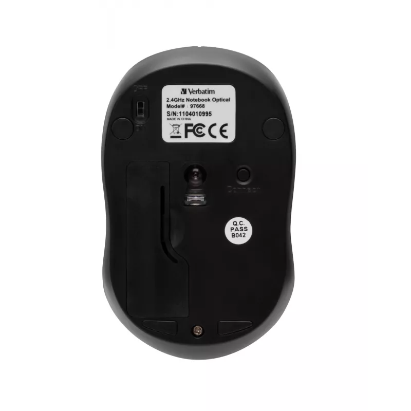 Rato Verbatim Go Nano escritório ambidestro RF sem fios 1600 DPI