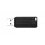 Verbatim PinStripe - Pen drive 64 GB - preto, 64 GB, USB Type-A, 2.0, 10 MB/s, Slide, preto