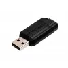 Verbatim PinStripe - Pen drive 64 GB - preto, 64 GB, USB Type-A, 2.0, 10 MB/s, Slide, preto