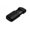 Verbatim PinStripe - Pen drive 64 GB - preto, 64 GB, USB Type-A, 2.0, 10 MB/s, Slide, preto