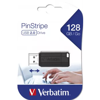 Verbatim PinStripe - Pen drive 128 GB - preto