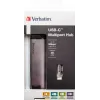 Dock/Replicador de portas para portátil Verbatim 49141 USB 3.2 Gen 1 (3.1 Gen 1) Type-C preto, prateado