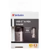 Adaptador de cabo de vídeo Verbatim 49145 0,01 m USB Type-C VGA (D-Sub) preto, prateado