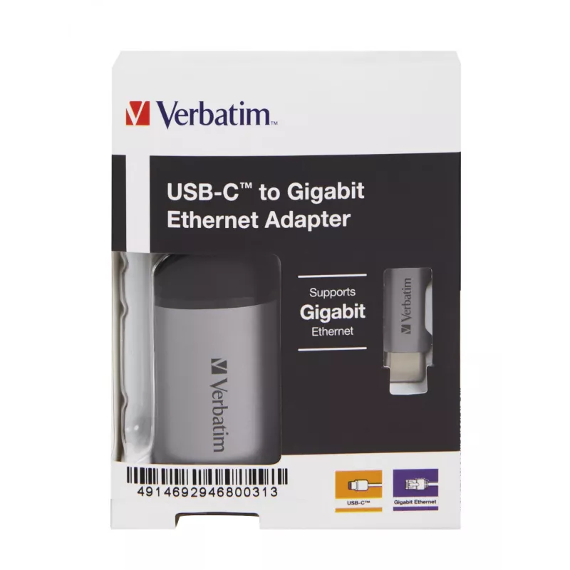 Dock/Replicador de portas para portátil Verbatim 49146 USB 3.2 Gen 1 (3.1 Gen 1) Type-C preto, prateado