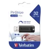 Verbatim PinStripe 3.0 - Pen drive USB 3.0 32 GB – preto, 32 GB, USB Type-A, 3.2 Gen 1 (3.1 Gen 1), Slide, 7 g, preto