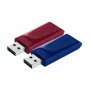 Verbatim Slider – Pen drive – 2x32 GB – azul/vermelho, 32 GB, USB Type-A, 2.0, Slide, 8 g, azul, vermelho