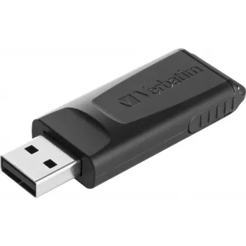 Verbatim Slider - Pen drive 128 GB - preto, 128 GB, 2.0, Slide, 8 g, preto