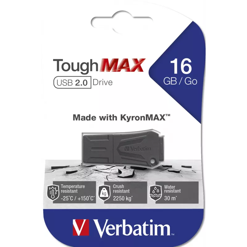 Verbatim ToughMAX - Pen drive 16 GB - preto