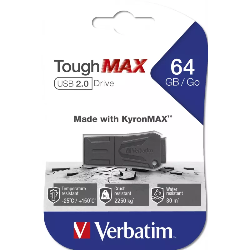Verbatim ToughMAX – Pen drive 64 GB – preto