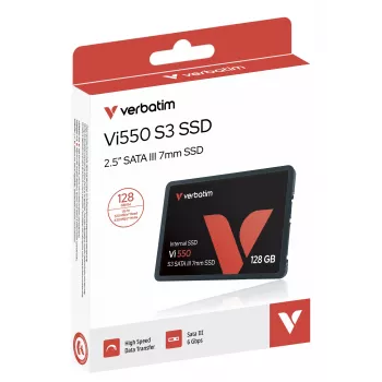 SSD Verbatim Vi550 S3 128GB, 128 GB, 2,5 polegadas, 520 MB/s, 6 Gbit/s