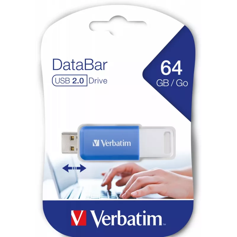 Pen drive Verbatim V DataBar 64 GB USB Type-A 2.0 azul