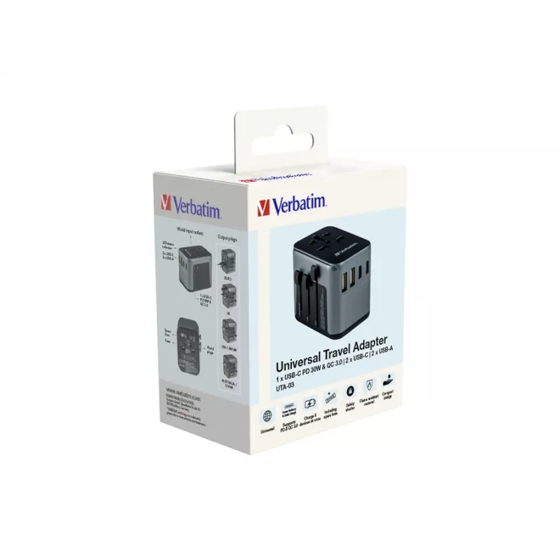 Adaptador de fonte de alimentação Verbatim 49545 universal