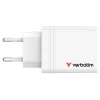 Carregador rápido AC Verbatim 49700 universal branco para interior