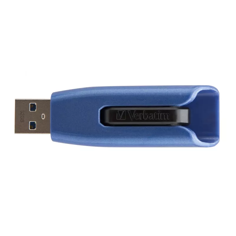 Pen drive Verbatim V3 MAX USB 3.0 32 GB - azul, 32 GB, USB Type-A, 3.2 Gen 1 (3.1 Gen 1), 175 MB/s, Slide, azul
