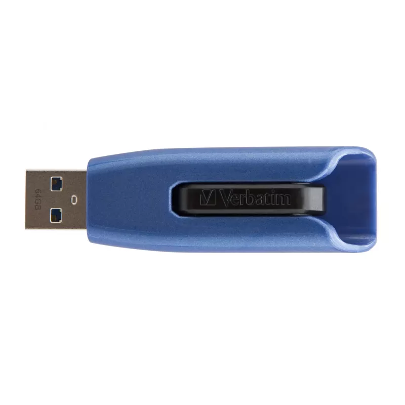 Pen drive Verbatim V3 MAX USB 3.0 64 GB - azul, 64 GB, USB Type-A, 3.2 Gen 1 (3.1 Gen 1), Slide, 10 g, azul