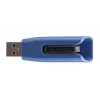 Pen drive Verbatim V3 MAX USB 3.0 128 GB - azul, 128 GB, USB Type-A, 3.2 Gen 1 (3.1 Gen 1), 175 MB/s, Slide, preto, azul