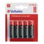 Pilhas alcalinas Verbatim AA, pilha descartável, AA, alcalina, 1,5 V, 10 unid., preto, vermelho