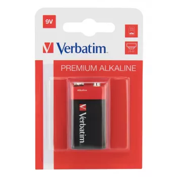 Pilhas alcalinas Verbatim 9V, pilha descartável, alcalina, 9 V, 1 unid., multicolor, 46 g
