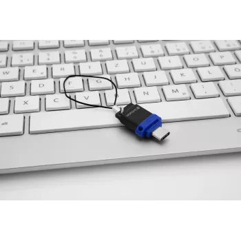 Verbatim Dual - unidade USB 3.0 64 GB - USB-C / USB-A - azul