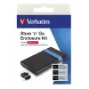 Verbatim Store'N'Go kit de caixa HDD/SSD preto, azul 2,5 polegadas