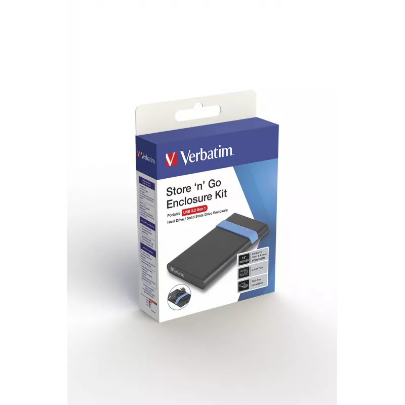 Verbatim Store'N'Go kit de caixa HDD/SSD preto, azul 2,5 polegadas