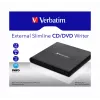 Verbatim External Slimline gravador de CD/DVD unidade ótica DVD±RW preto