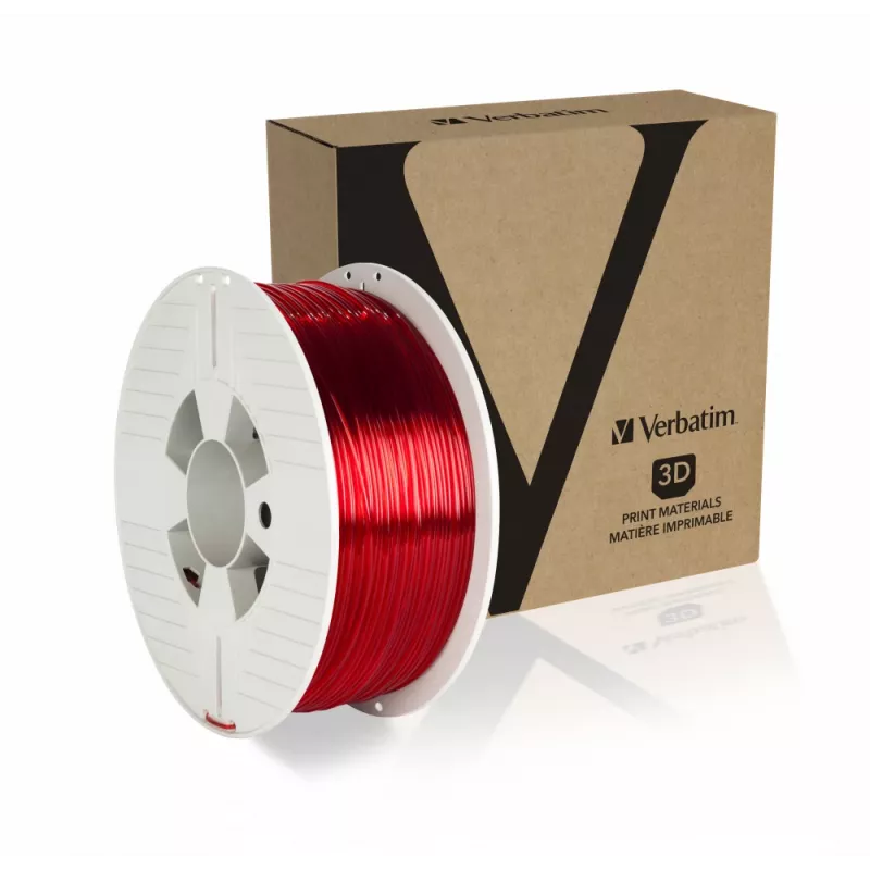 Verbatim 55054 material de impressão 3D poli(tereftalato de etileno glicol) (PETG) vermelho, transparente 1 kg