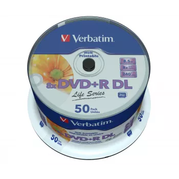 Verbatim 97693 Suporte DVD 8,5 GB DVD+R DL 50 unid.
