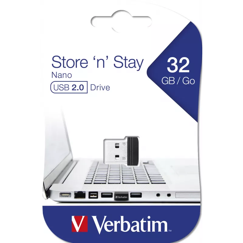 Verbatim Store 'n' Stay NANO – Pen drive 32 GB – preto