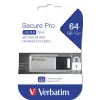 Verbatim Secure Pro - Pen drive USB 3.0 64 GB - prateado