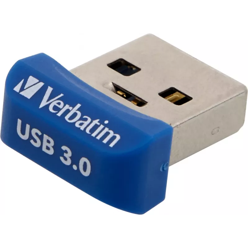 Verbatim Store 'n' Stay NANO - Pen drive USB 3.0 16 GB - azul, 16 GB, USB Type-A, 2.0, com tampa, 3 g, azul