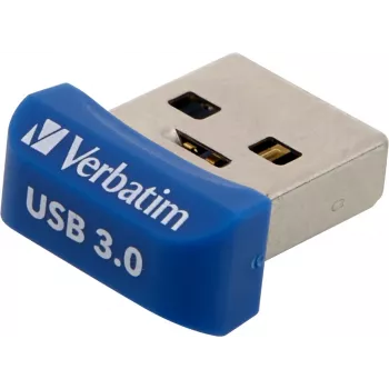 Verbatim Store 'n' Stay NANO - Pen drive USB 3.0 64 GB - azul, 64 GB, USB Type-A, 3.2 Gen 1 (3.1 Gen 1), com tampa, 3 g, azul