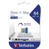 Verbatim Store 'n' Stay NANO - Pen drive USB 3.0 64 GB - azul, 64 GB, USB Type-A, 3.2 Gen 1 (3.1 Gen 1), com tampa, 3 g, azul