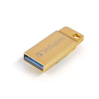 Verbatim Metal Executive - Pen drive USB 3.0 64 GB - dourado, 64 GB, USB Type-A, 3.2 Gen 1 (3.1 Gen 1), sem tampa, 3,6 g, dourado