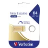 Verbatim Metal Executive - Pen drive USB 3.0 64 GB - dourado, 64 GB, USB Type-A, 3.2 Gen 1 (3.1 Gen 1), sem tampa, 3,6 g, dourado