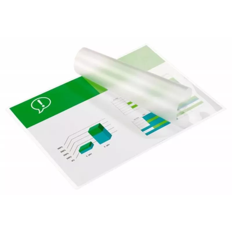GBC películas de plastificação A4 100 mícron, brilhante, transparente, A4, 216 mm, 303 mm, 100 unid.