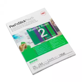 Película de plastificação GBC A4 autoadesiva mate 75 mícron, brilhante, A4, 0,15 mm, 25 unid.