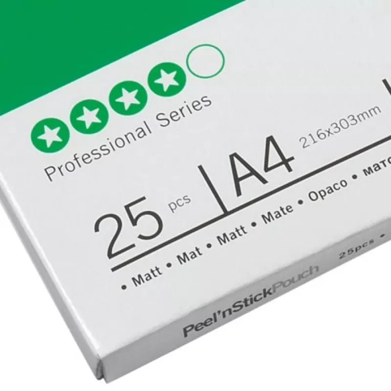 Película de plastificação GBC A4 autoadesiva mate 75 mícron, brilhante, A4, 0,15 mm, 25 unid.